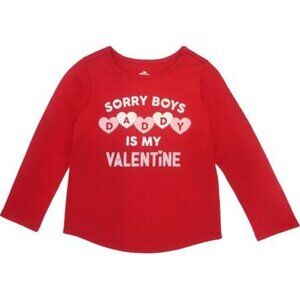 Way to Celebrate Toddler Girls  Valentines Day  "Sorry Boys" Long Sleeve Tee  4T